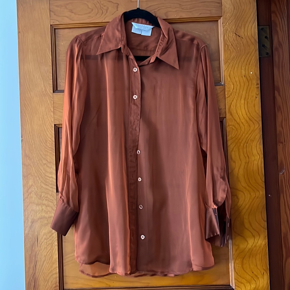 Max Mara silk organza blouse